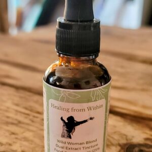 a bottle of the Wild Women Mushroom Blend for Menopause support